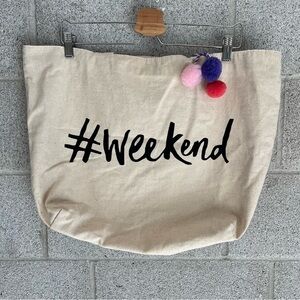 #weekend Canvas Tote Bag